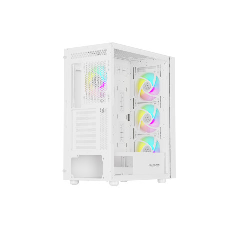 Počítačová skriňa Genesis DIAXID 605 ARGB/Midi Tower/Transpar./Biela