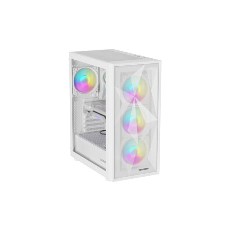 Počítačová skriňa Genesis DIAXID 605 ARGB/Midi Tower/Transpar./Biela