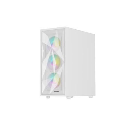 Počítačová skriňa Genesis DIAXID 605 ARGB/Midi Tower/Transpar./Biela