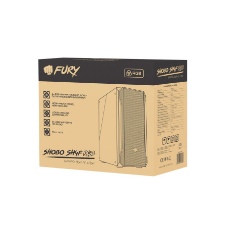 PC skriňa Fury SHOBO/Midi Tower/Transpar./Čierna
