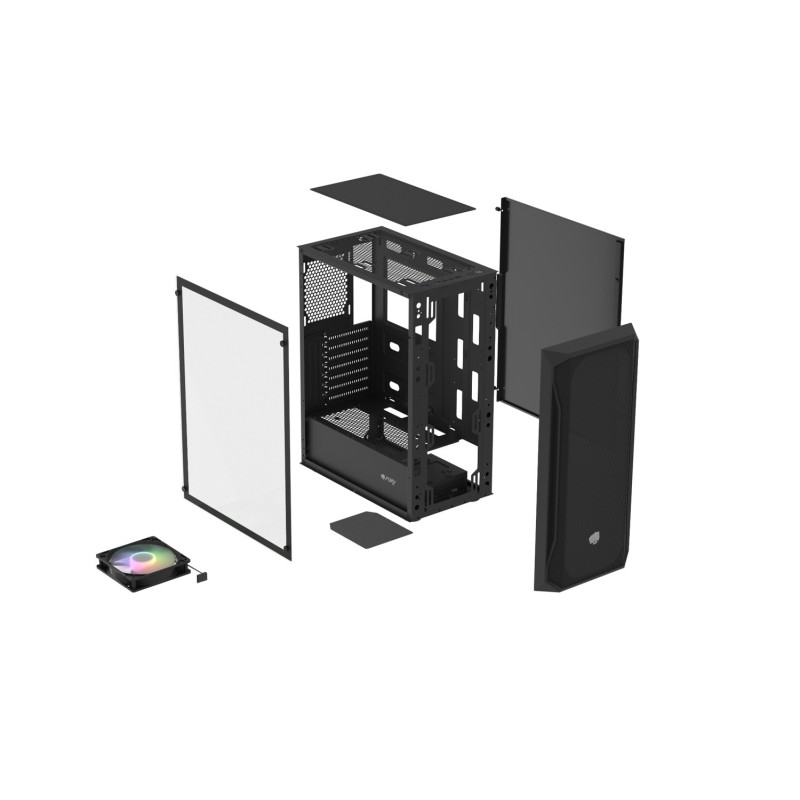 PC skriňa Fury SHOBO SH4 RGB Midi Tower, Window,