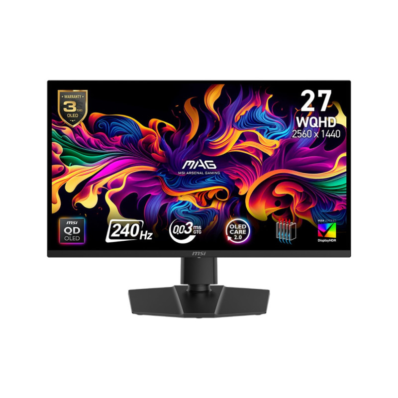 MSI MAG/271QP QD-OLED X24/26,5"/QD-OLED/QHD/240Hz/0,03ms/Čierna/3R