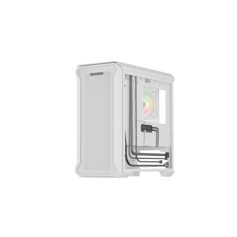 Počítačová skriňa Genesis IRID 503 ARGB LITE/Mini Tower/Transpar./Biela