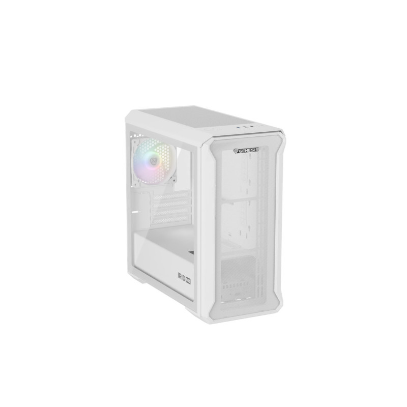 Počítačová skriňa Genesis IRID 503 ARGB LITE/Mini Tower/Transpar./Biela
