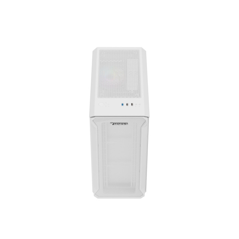 Počítačová skriňa Genesis IRID 503 ARGB LITE/Mini Tower/Transpar./Biela