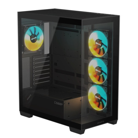 GIGABYTE C500 PANORAMIC STEALTH/Midi Tower/Transpar./Čierna