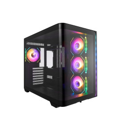 FSP M580-BA/Midi Tower/Transpar./Čierna