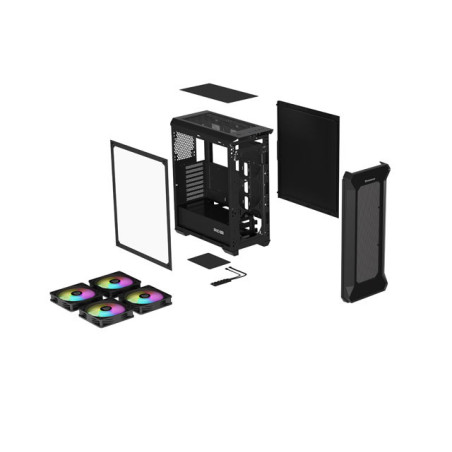 Počítačová skriňa Genesis IRID 505 ARGB V2/Midi Tower/Transpar./Čierna