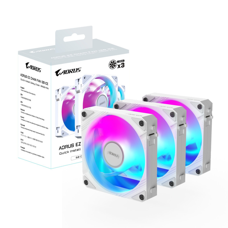 GIGABYTE AORUS EZ CHAIN ??FAN 120 ICE (3-Pack)