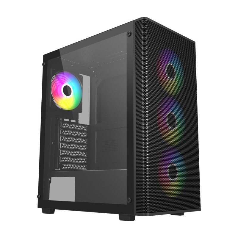 FSP M220/Midi Tower/Transpar./Čierna