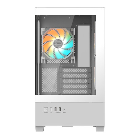 GIGABYTE C201 PANORAMIC ICE/Midi Tower/Transpar./Biela