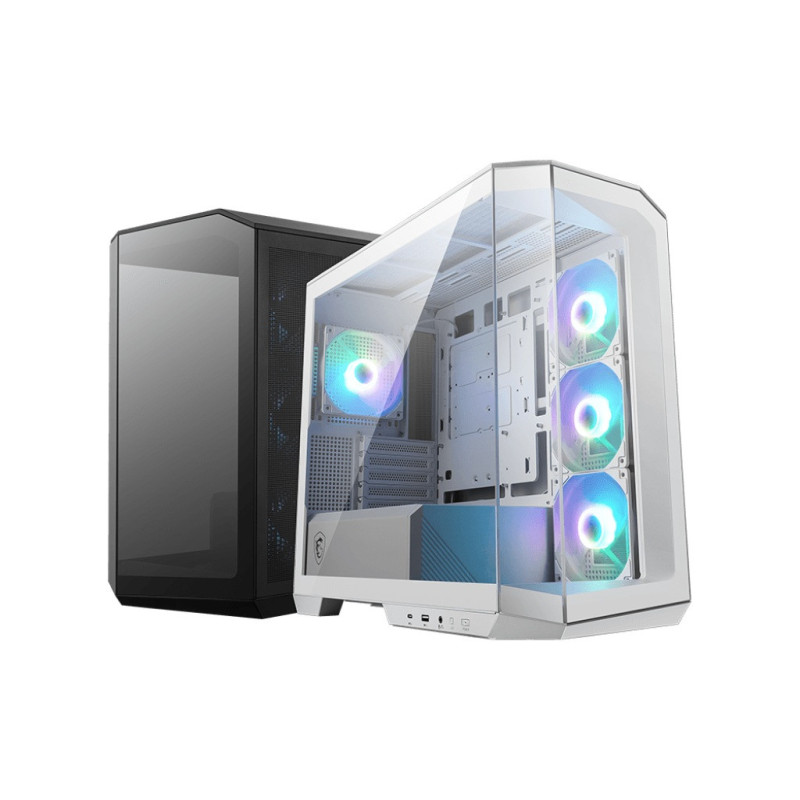 MSI MAG PANO M100R PZ/Micro ATX/Transpar./Biela