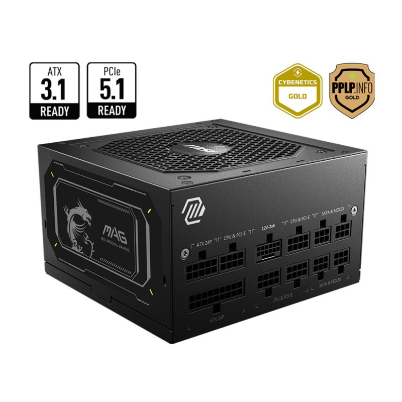 MSI zdroj MAG A850GL PCIE5 II 850W 80PLUS GOLD m