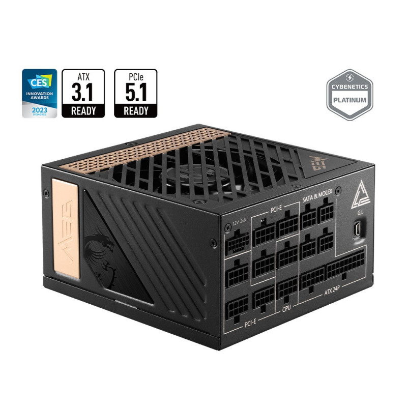 MSI zdroj MEG Ai1300P PCIE5 1300W 80PLUS PLATINUM