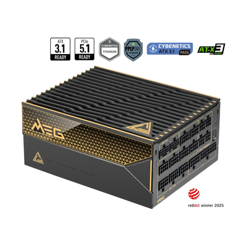 MSI zdroj MEG Ai1600T PCIE5 1600W 80PLUS TITANIUM