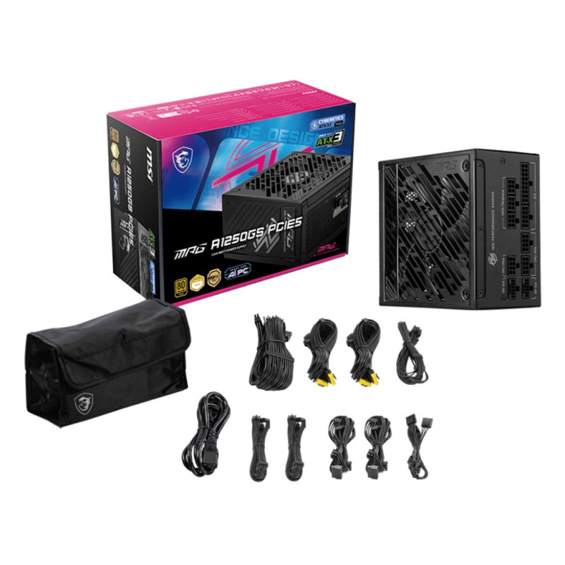 MSI zdroj MPG A1250GS PCIE5 1250W 80PLUS GOLD m