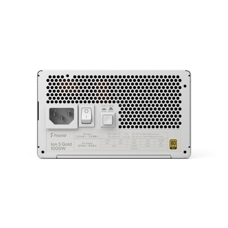 Fractal Ion 3/1000W/ATX 3.1/80PLUS Gold/Modular/Retail