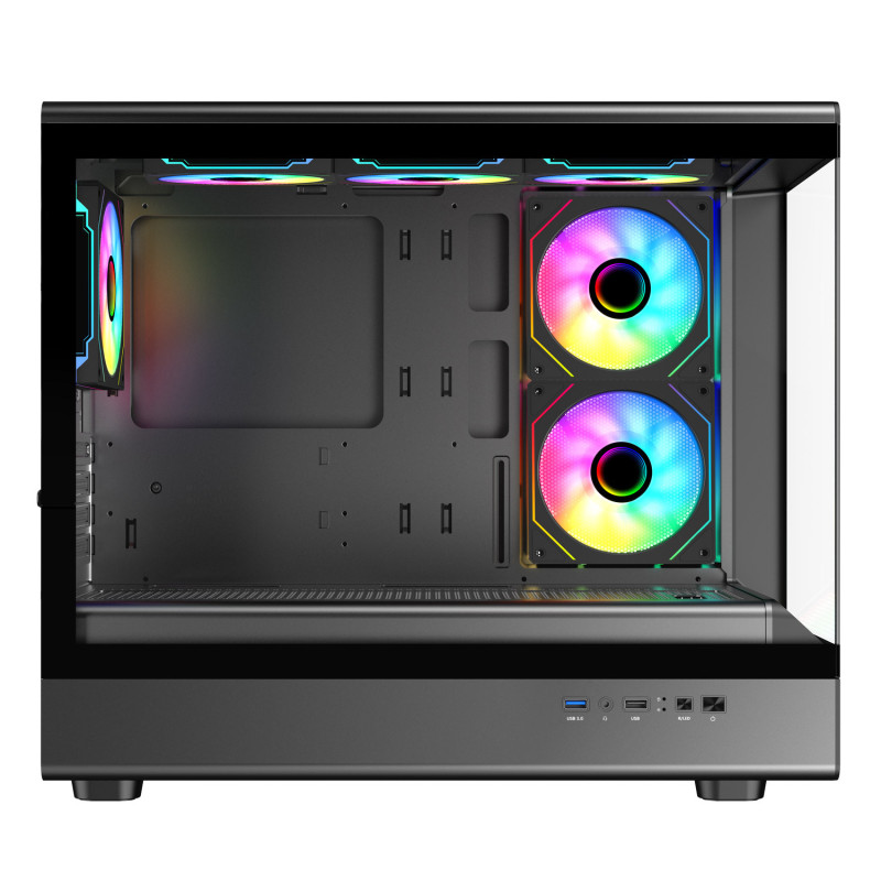 EVOLVEO Ursus, mATX/6x ARGB 120/sklo čelo + bok