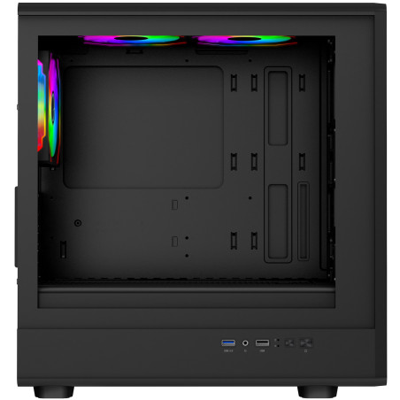EVOLVEO Panthera, mATX/6x ARGB 120/drevo+sklo