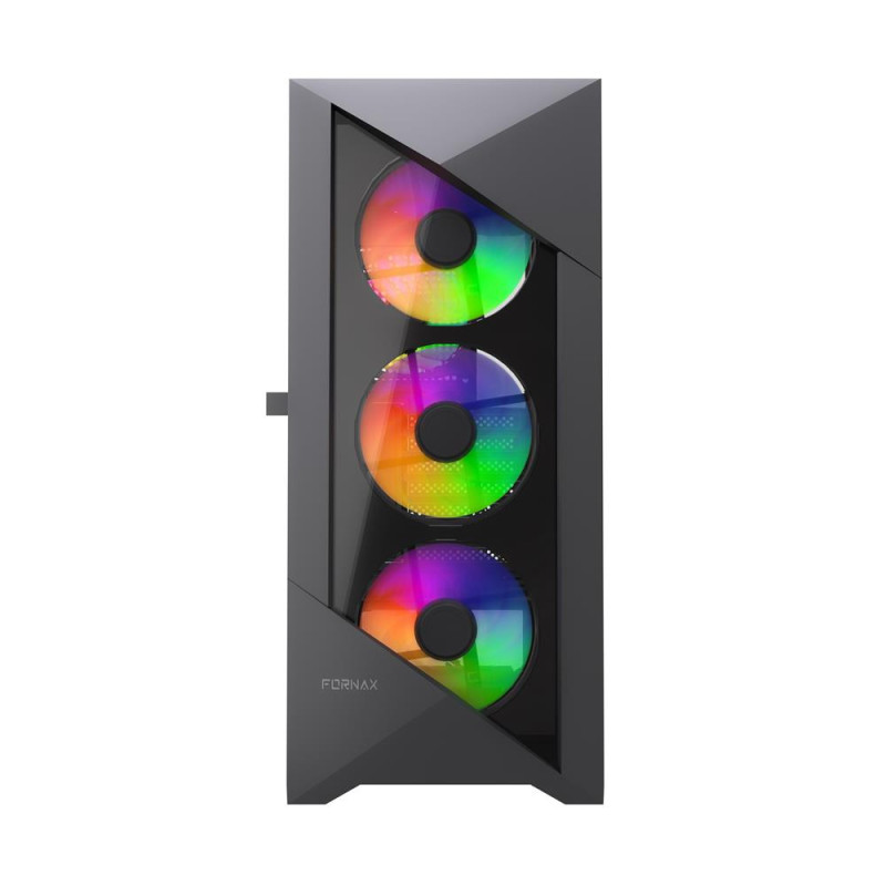 GEMBIRD Fornax 900/Midi Tower/Transpar./Čierna