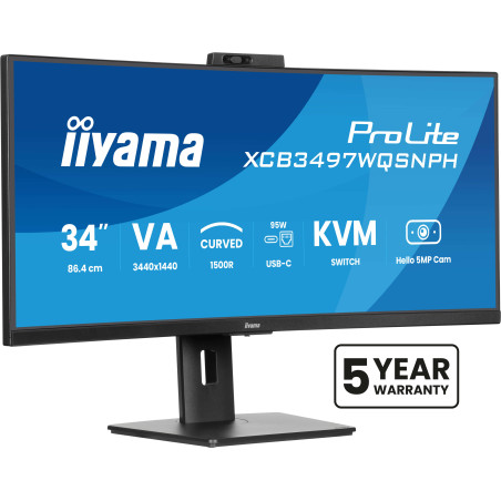 iiyama ProLite/XCB3497WQSNPH-B1/34"/VA/wQHD/120Hz/0,4ms/Black/3R