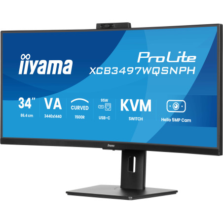 iiyama ProLite/XCB3497WQSNPH-B1/34"/VA/wQHD/120Hz/0,4ms/Black/3R