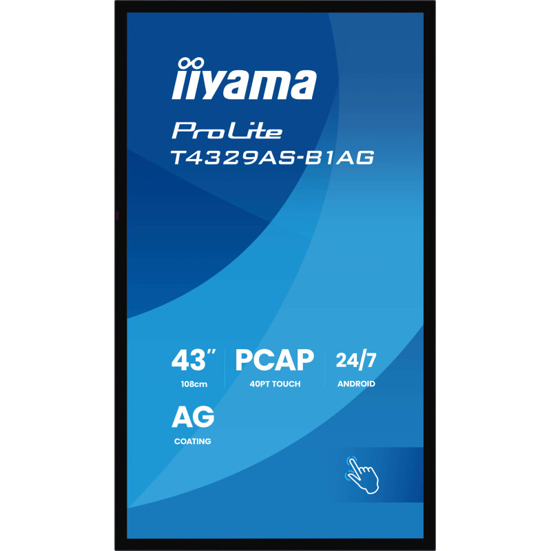 43" iiyama T4329AS-B1AG: IPS, 4K UHD, Android, 24/7
