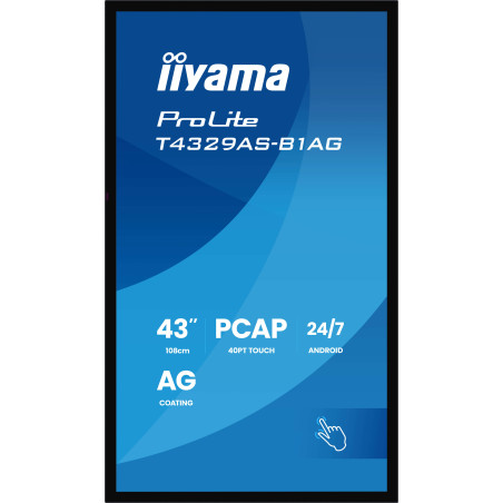 43" iiyama T4329AS-B1AG: IPS, 4K UHD, Android, 24/7