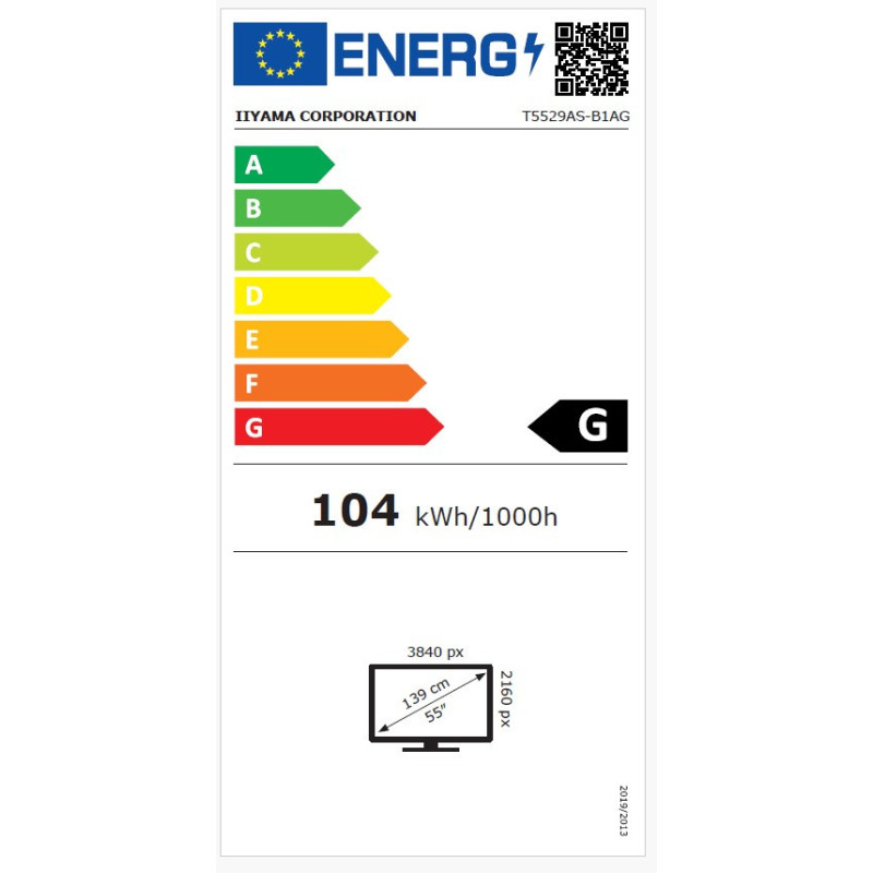 55" iiyama T5529AS-B1AG: IPS, 4K UHD, Android, 24/7