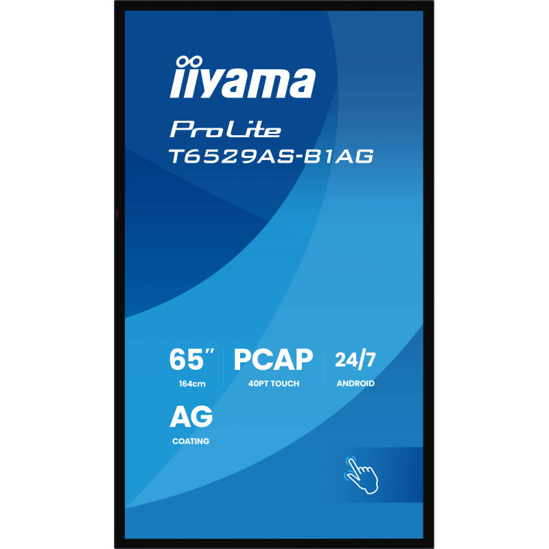 65" iiyama T6529AS-B1AG: IPS, 4K UHD, Android, 24/7