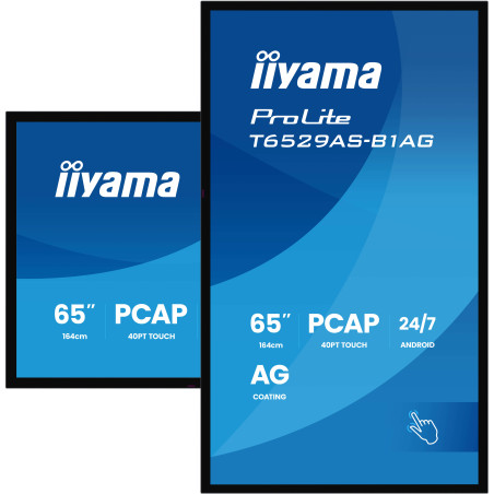 65" iiyama T6529AS-B1AG: IPS, 4K UHD, Android, 24/7