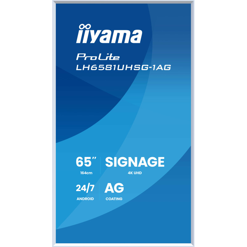 65" iiyama LH6581UHSG-1AG:VA, 4K UHD,frame