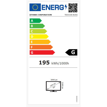 65" iiyama TE6515A-B1AG: IPS, 4K, EDLÁ, NFC