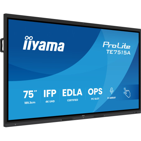 75" iiyama TE7515A-B1AG: IPS, 4K, EDLÁ, NFC
