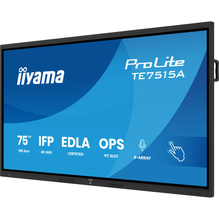 75" iiyama TE7515A-B1AG: IPS, 4K, EDLÁ, NFC