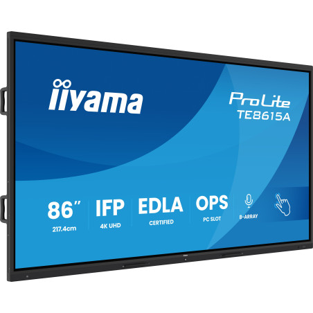 86" iiyama TE8615A-B1AG: IPS, 4K, EDLÁ, NFC