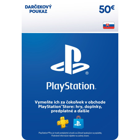 ESD SK - PS Store el. peňaženka - 50 EUR