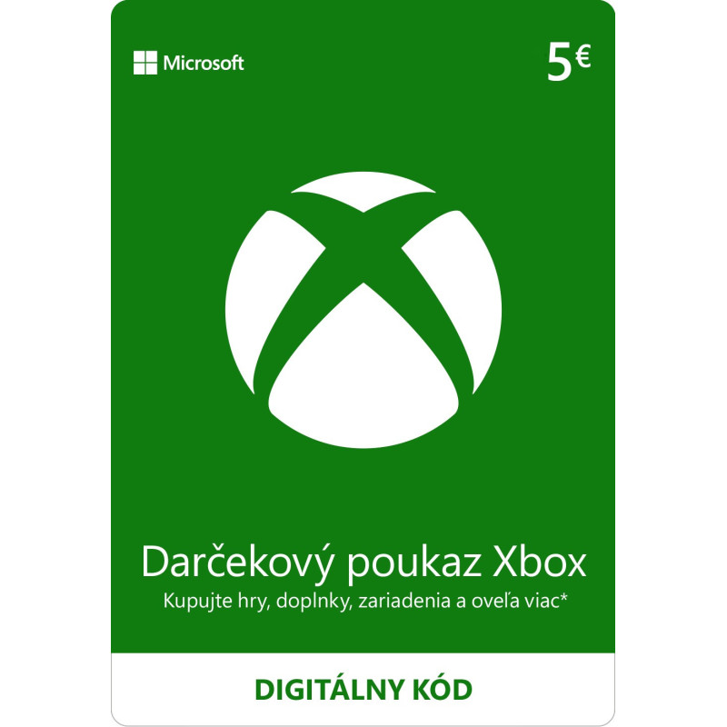 ESD XBOX - Darčeková karta Xbox 5 EUR