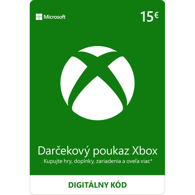 ESD XBOX - Darčeková karta Xbox 15 EUR