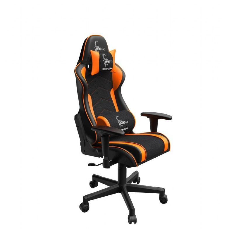Gembird herná stolička Scorpion čierna/oranžová