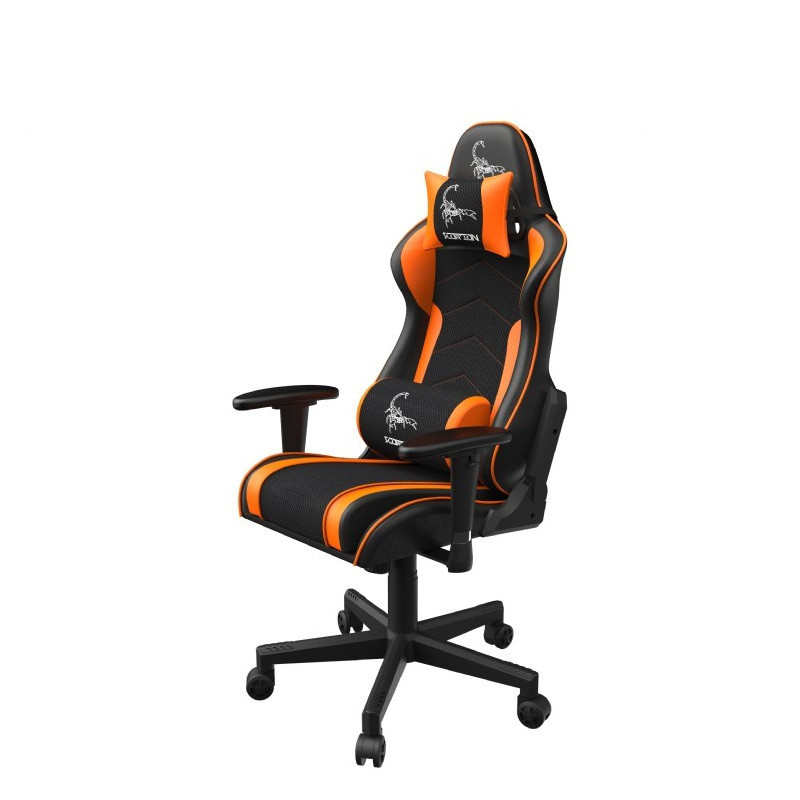 Gembird herná stolička Scorpion čierna/oranžová