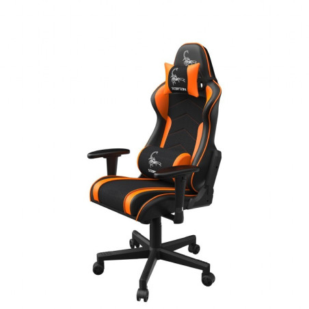Gembird herná stolička Scorpion čierna/oranžová