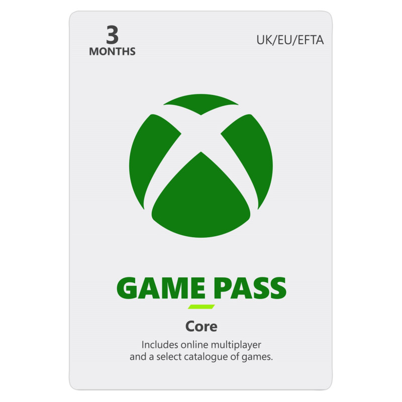 ESD XBOX - Game Pass Core - predplatné na 3 mesiace (EuroZone)