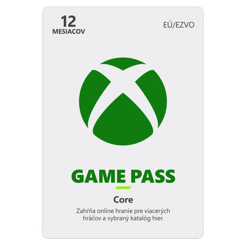 ESD XBOX - Game Pass Core - predplatné na 12 mesiacov (EuroZone)