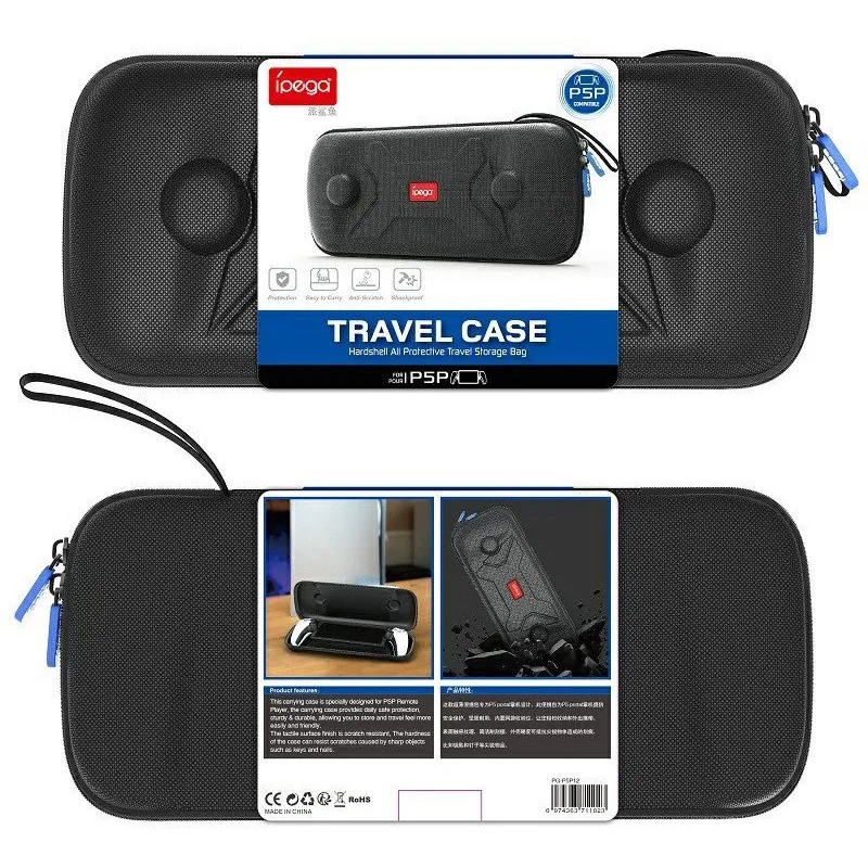iPega P5P12 Tenké Cestovné Púzdro pre Playstation Portal Remote Player Black