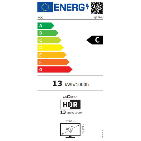 AOC/Q27P4U/27"/IPS/QHD/120Hz/4ms/Čierna/5R