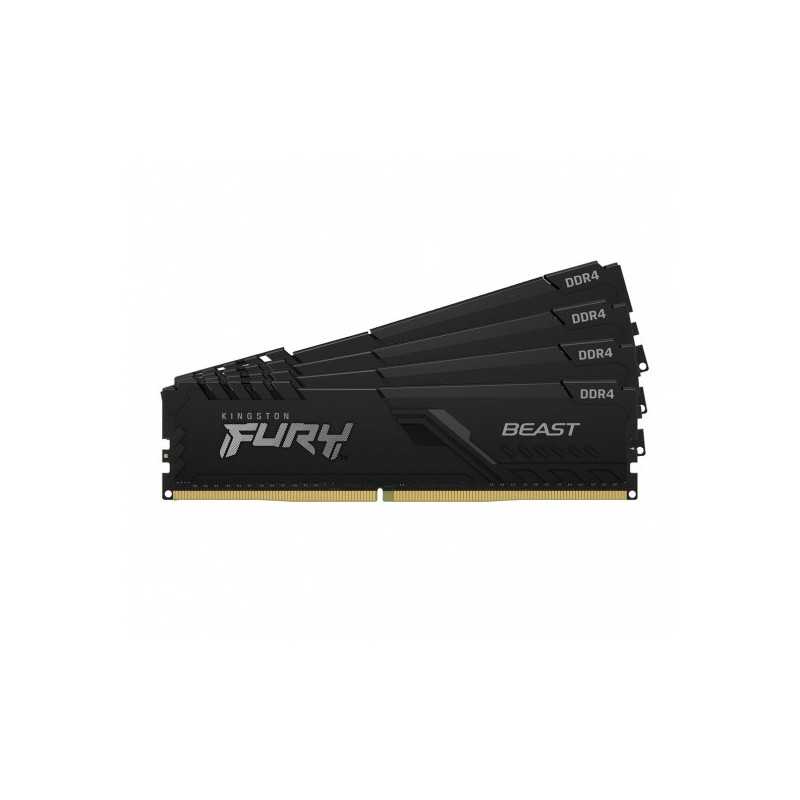 Kingston FURY Beast/DDR4/64GB/3200MHz/CL16/4x16GB/Black