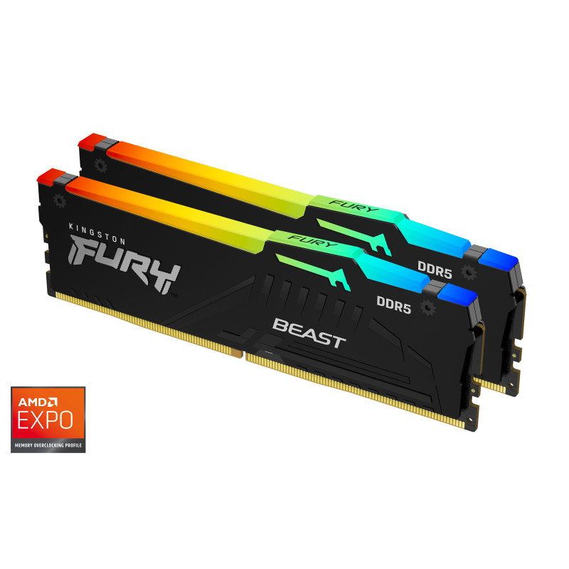 Kingston FURY Beast EXPO/DDR5/32GB/5600MHz/CL36/2x16GB/RGB/Black