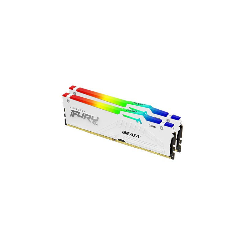 Kingston FURY Beast White/DDR5/64GB/5200MHz/CL40/2x32GB/RGB/White