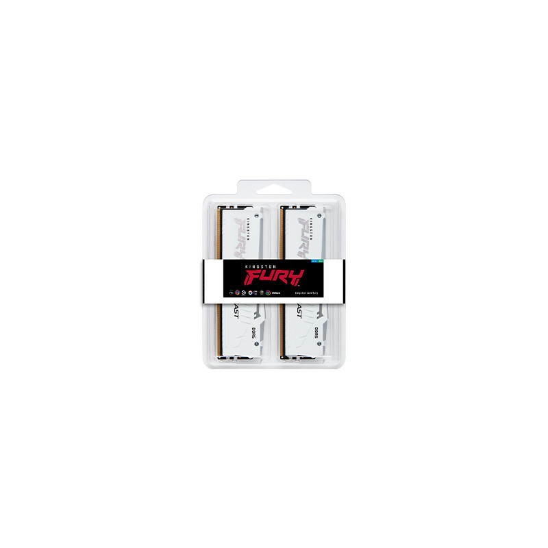 Kingston FURY Beast White/DDR5/32GB/5600MHz/CL40/2x16GB/RGB/White